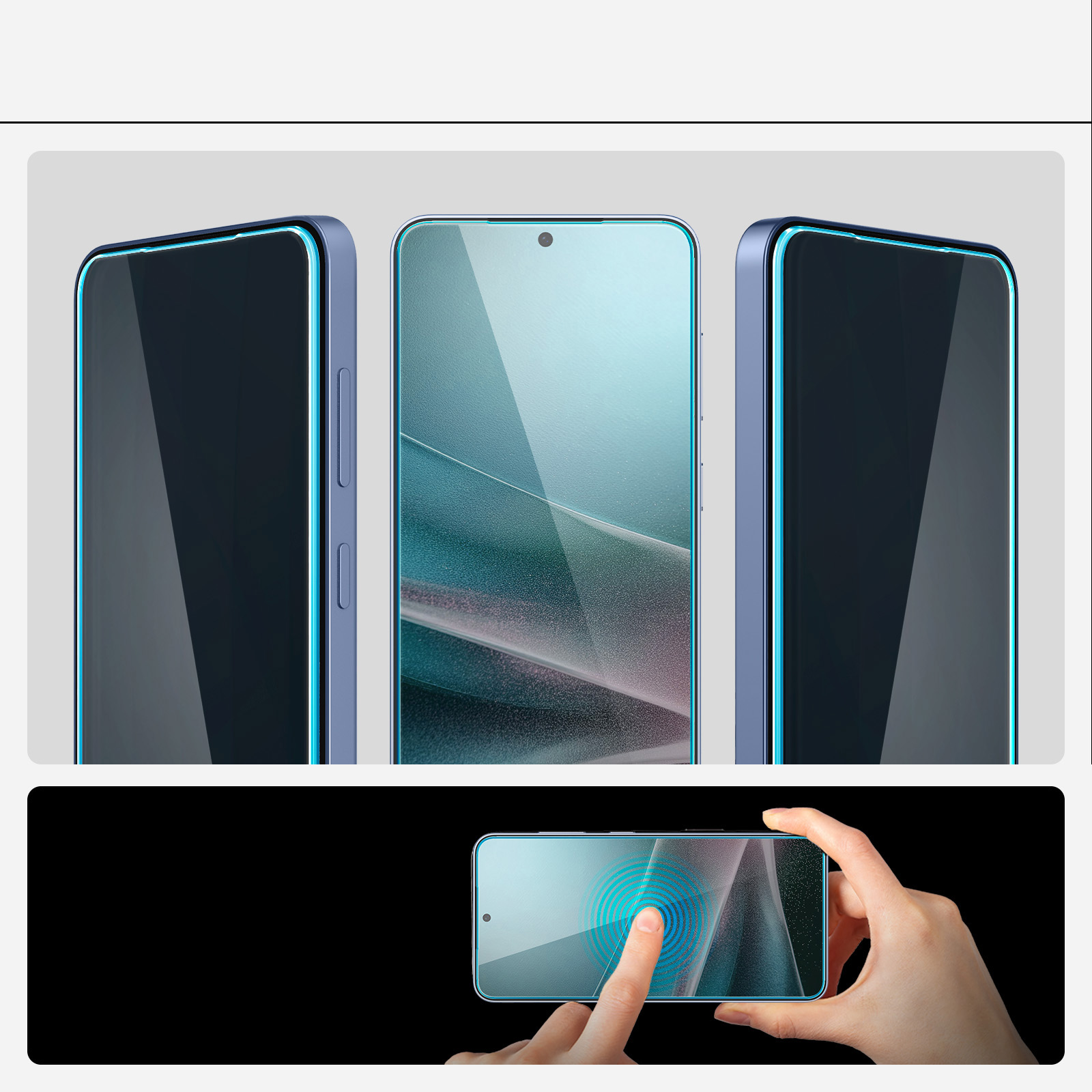 Szkło do etui + Aplikator Spigen Glas.tR Privacy EZ Fit 2-Pack do Galaxy S24 / S25 